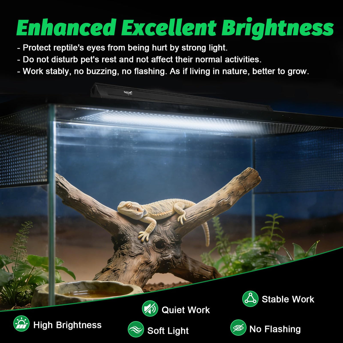 15W T8 UVB Reptile Light Fixture 18 Inch U663