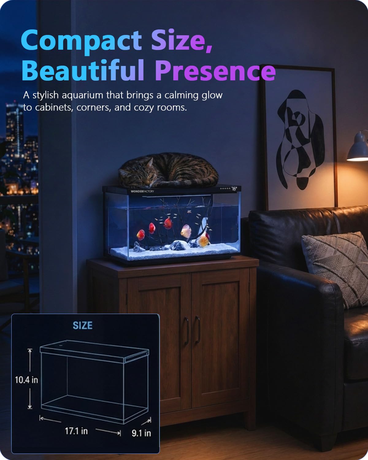 5 Gallon Smart Glass Aquarium Starter Kit B6975