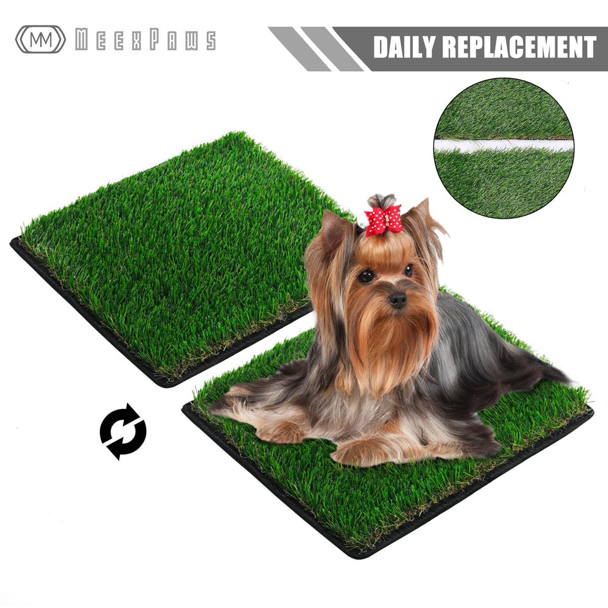 Extra Small Dog Grass Pee Pads with Tray R228