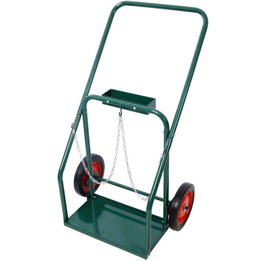 440 lb Capacity Welding Cylinder Hand Truck with 10-Inch Solid Rubber Wheels E3509