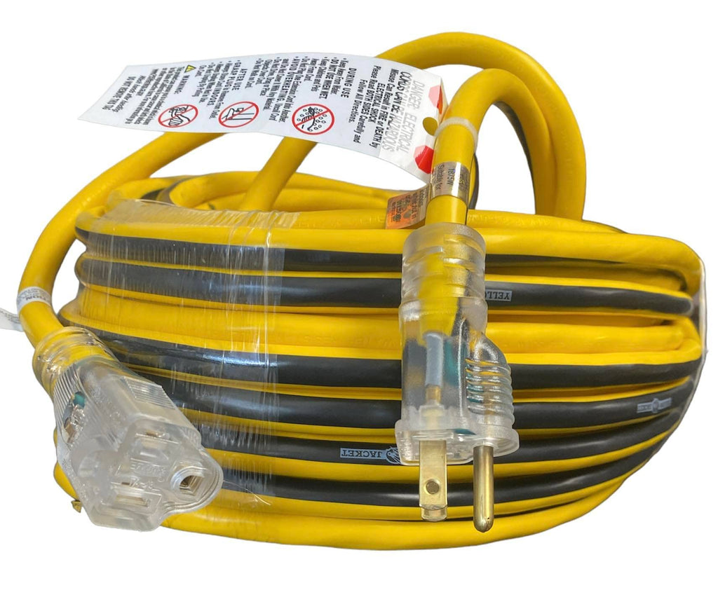12/3 Heavy-Duty 15-Amp SJTW Extension Cord with Lighted Ends, 100-Feet Y672