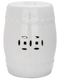 White Ceramic Garden Stool P3549
