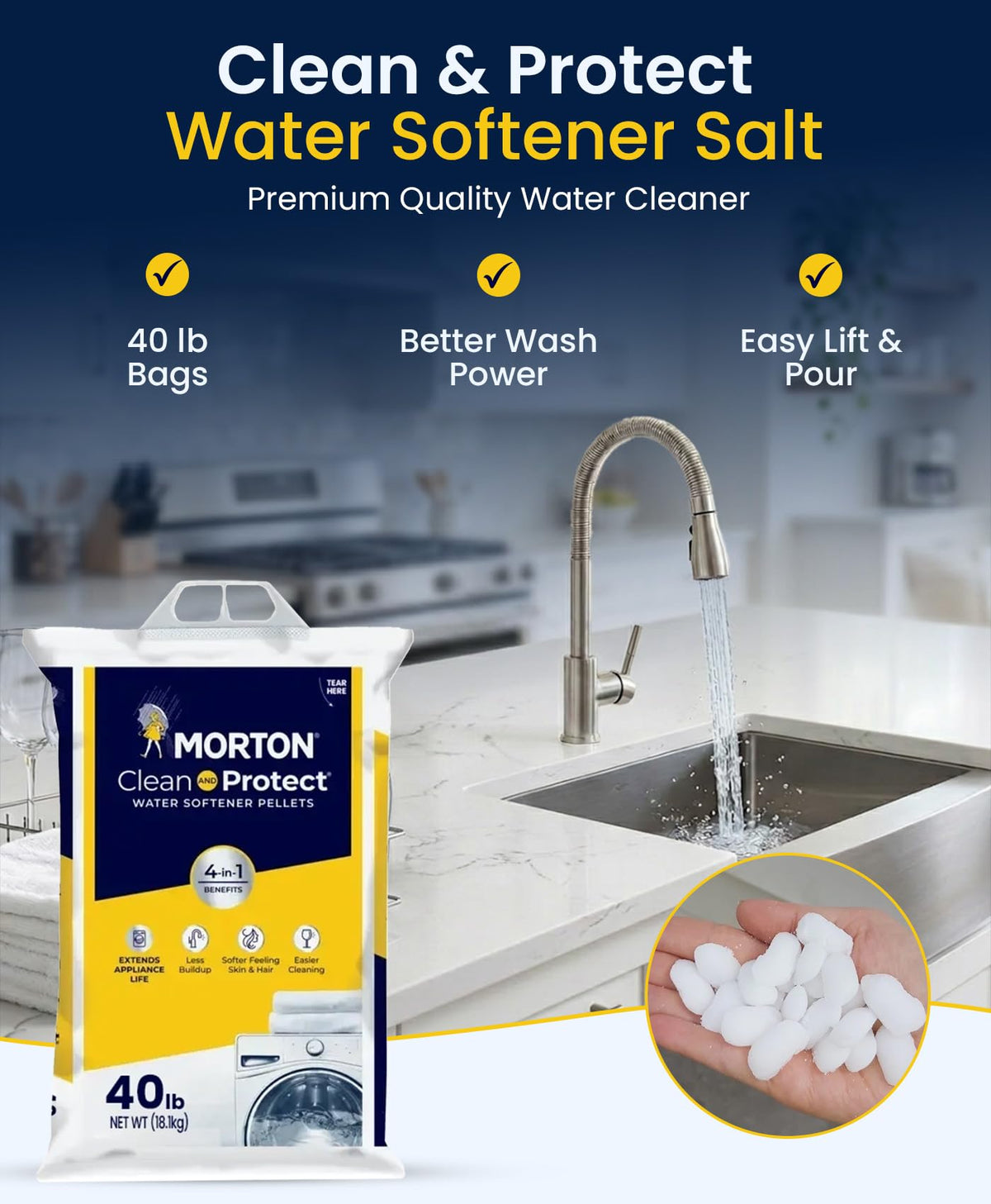 Water Softener Salt Pellets 40 lb 6 Pack C753