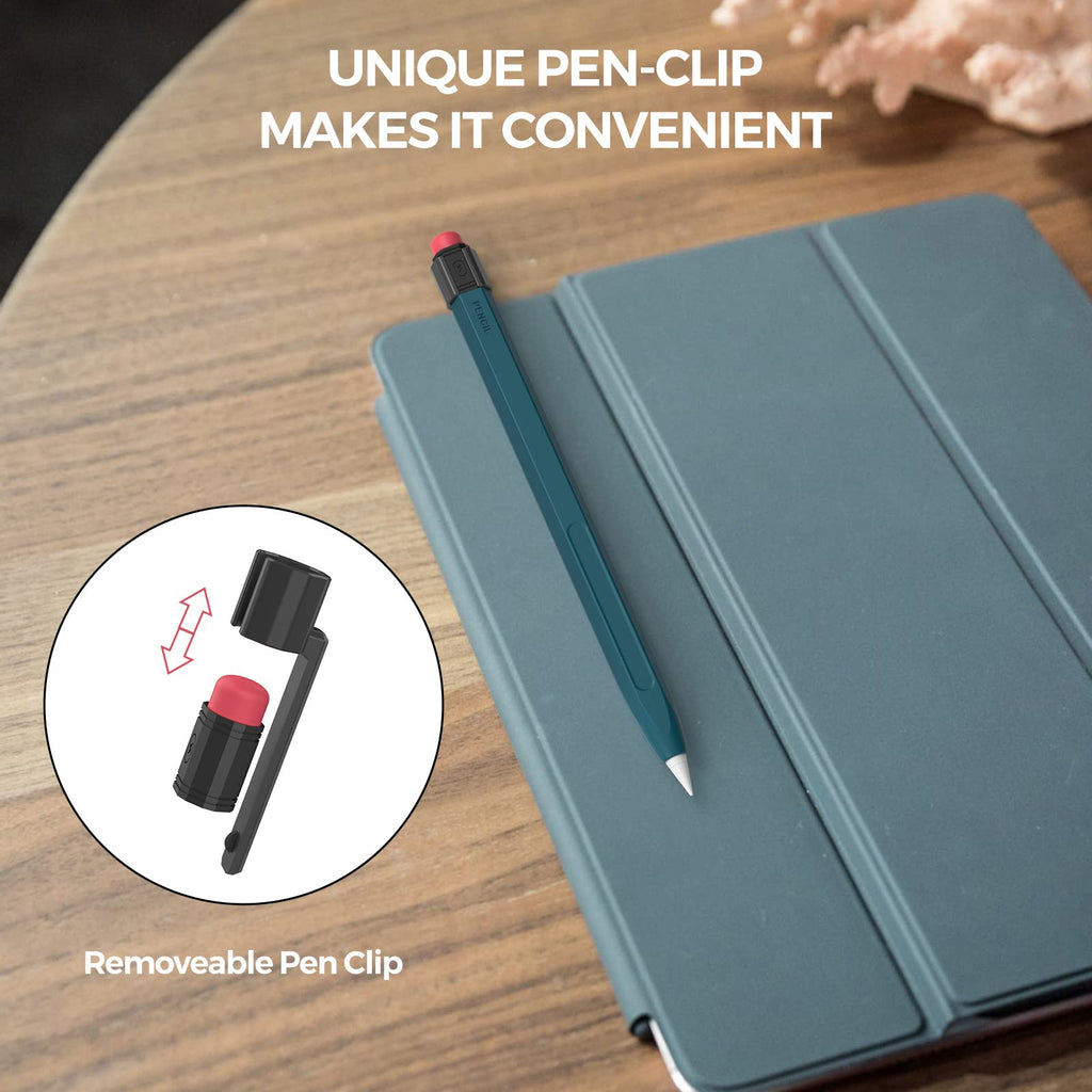 Apple Pencil Pro Silicone Case with Clip Deep Green M446