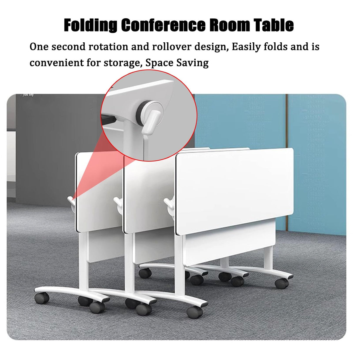 Folding Table with Locking Wheels N3583