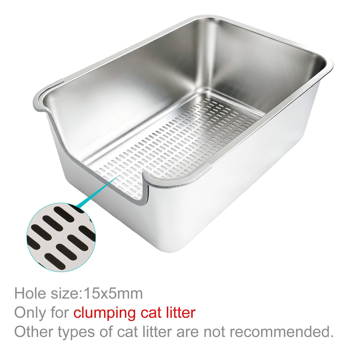 Stainless Steel Sifting Cat Litter Box R16710