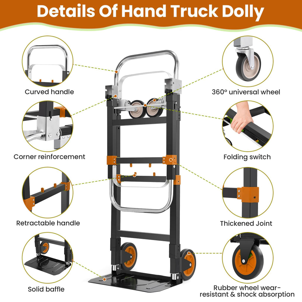 Folding Hand Truck Orange O76236