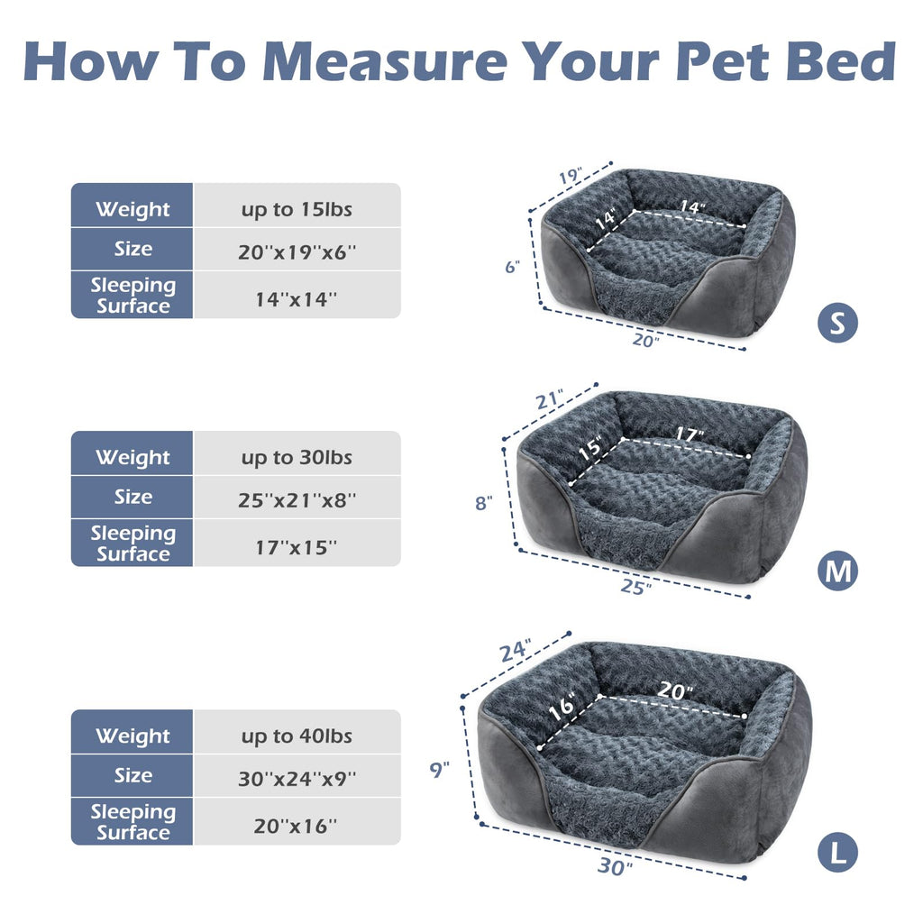 Washable Orthopedic Dog Bed with Anti-Slip Bottom D6016