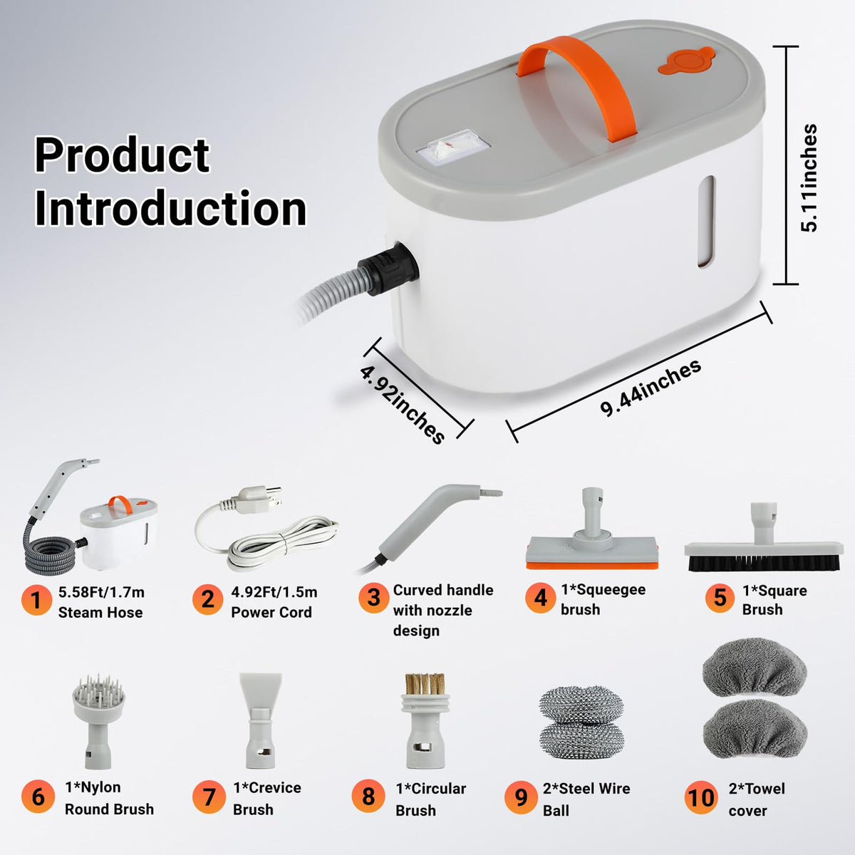 Portable Handheld Steam Cleaner P9257