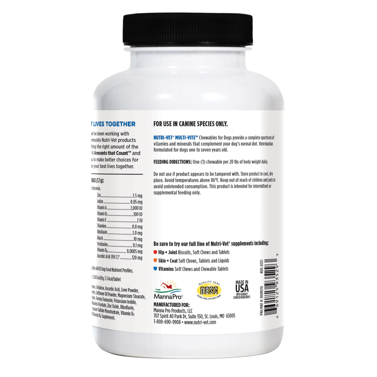 Dog Multivitamin 180 Count T5510