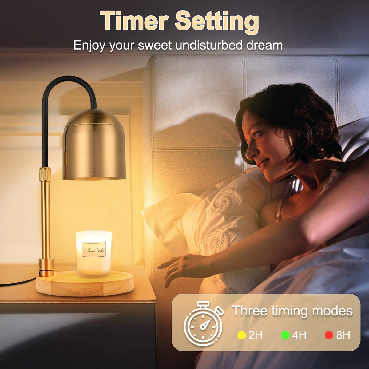 Dimmable Electric Candle Warmer Lamp with Timer J63717