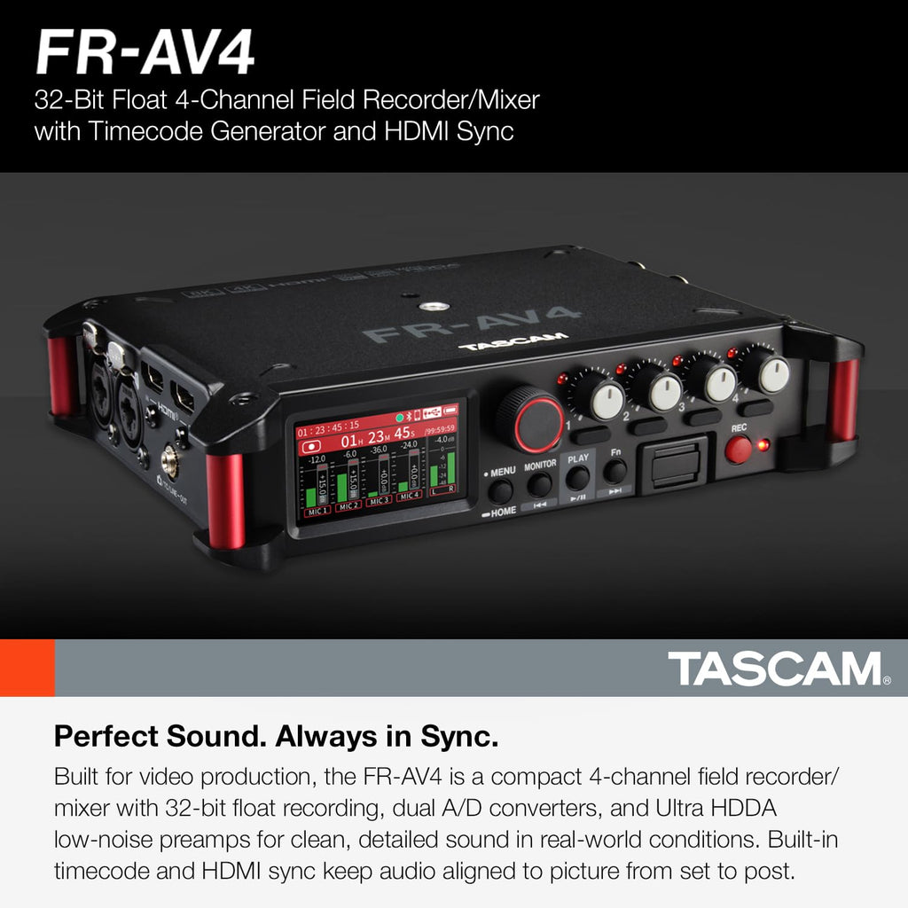 4-Channel 32-Bit Float Field Recorder with Mixer C4797