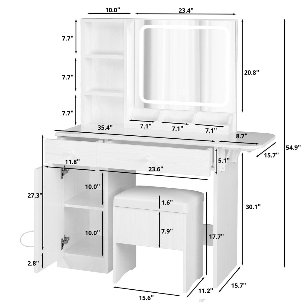 Vanity Desk with Charging Station L896