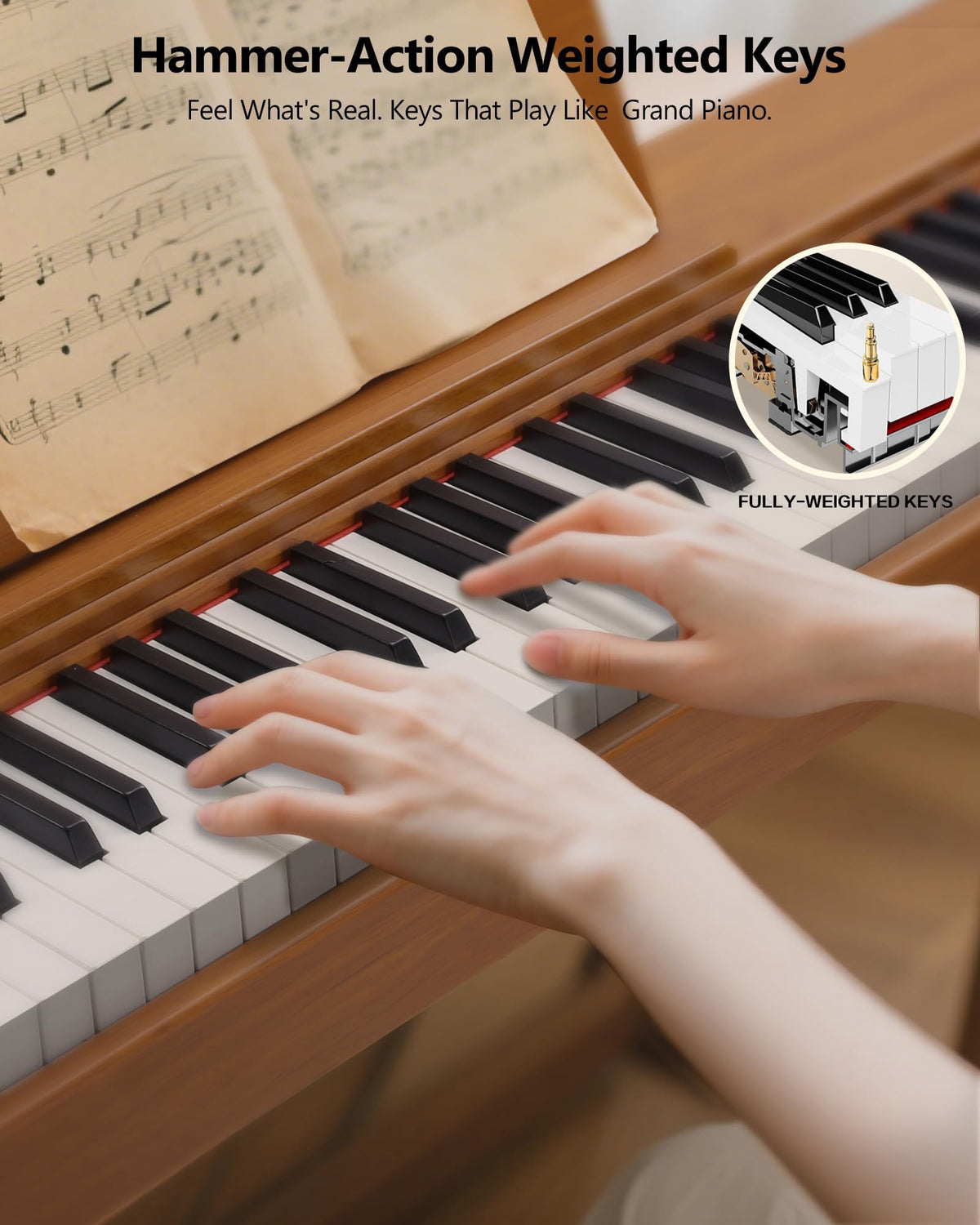 88 Key Weighted Hammer Action Digital Piano B76388