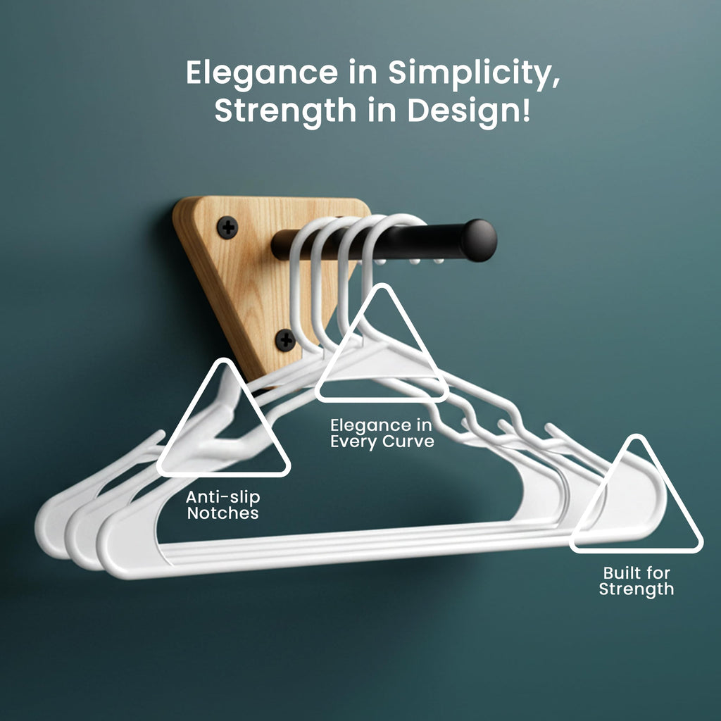 Plastic Hangers 50 Pack White W346