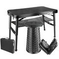 Black 4 Foot Folding Table and Stool N462001