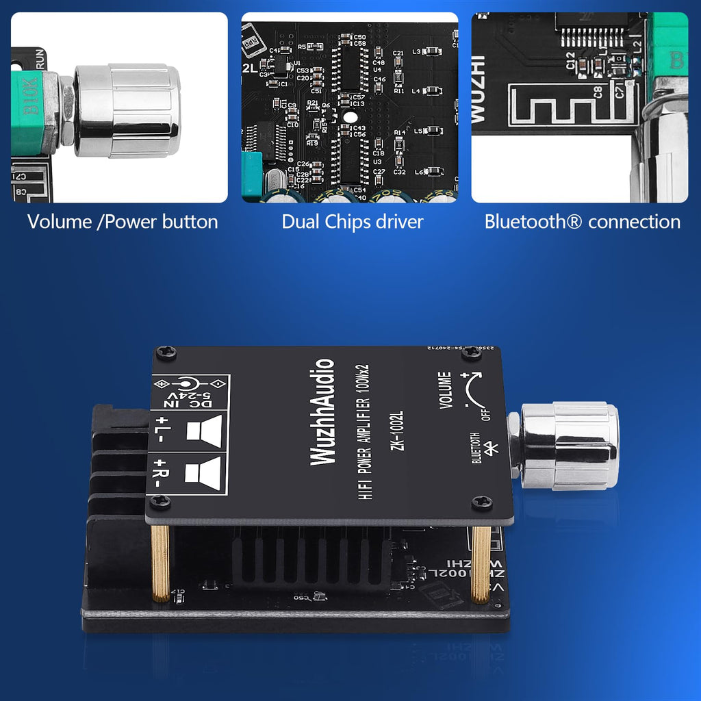 200W Audio Power Amplifier Board with Bluetooth and AUX Inputs I500
