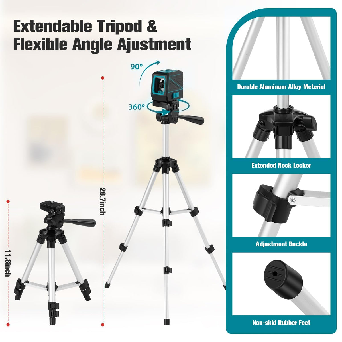 100 feet Green Cross Line Self Leveling Laser Level with Tripod M54612