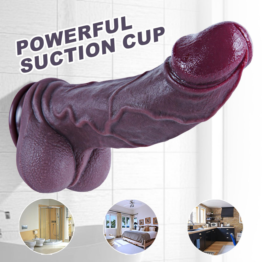 11.6" Black Silicone Suction Cup Dildo Z185035