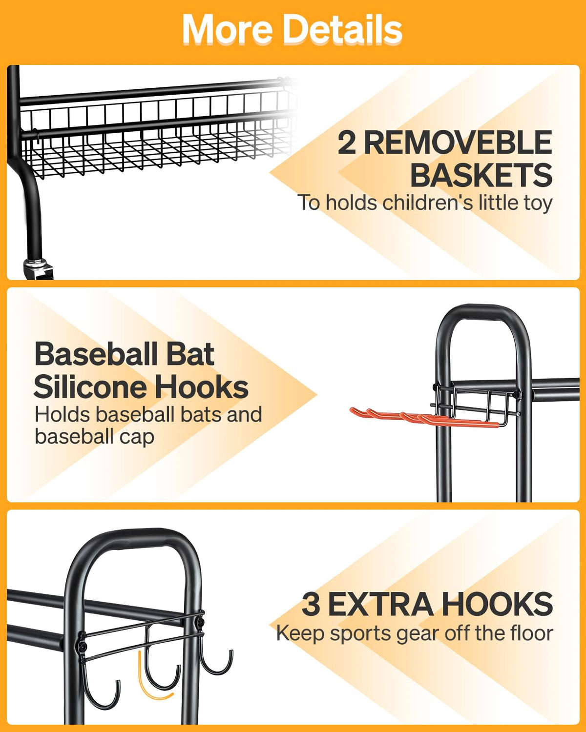 4 Tier Basketball Rack with Wheels H4642