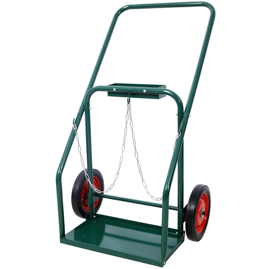 440 lb Capacity Welding Cylinder Hand Truck with 10-Inch Solid Rubber Wheels E3509