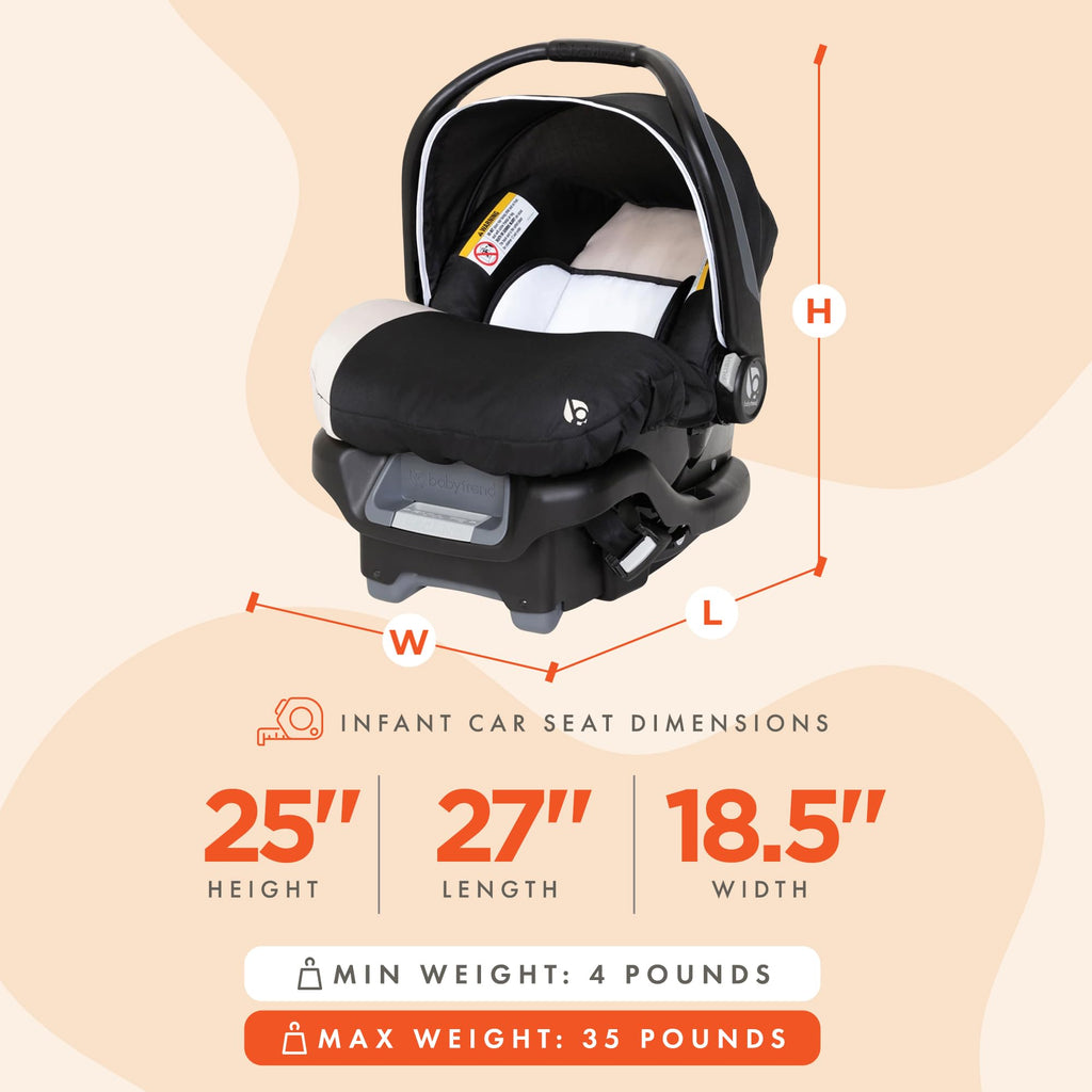 Khaki Infant Car Seat with Cover and Harness H232803