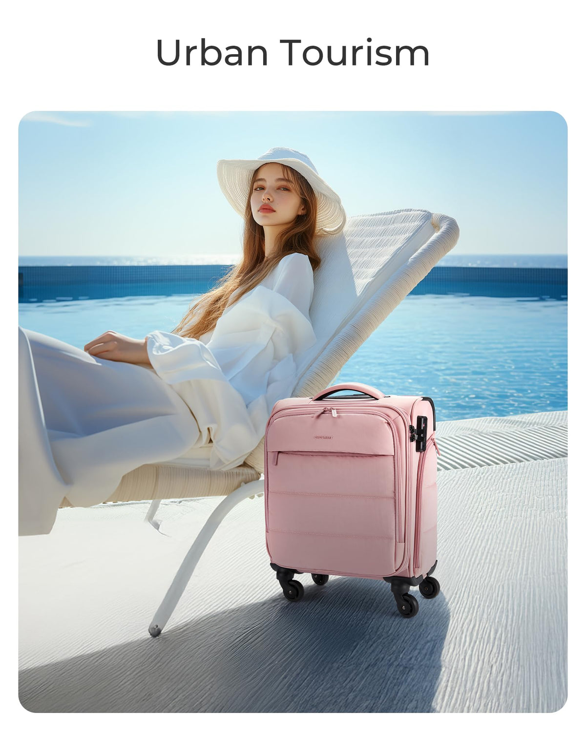 Black Softside Underseat Suitcase with Wheels F28771