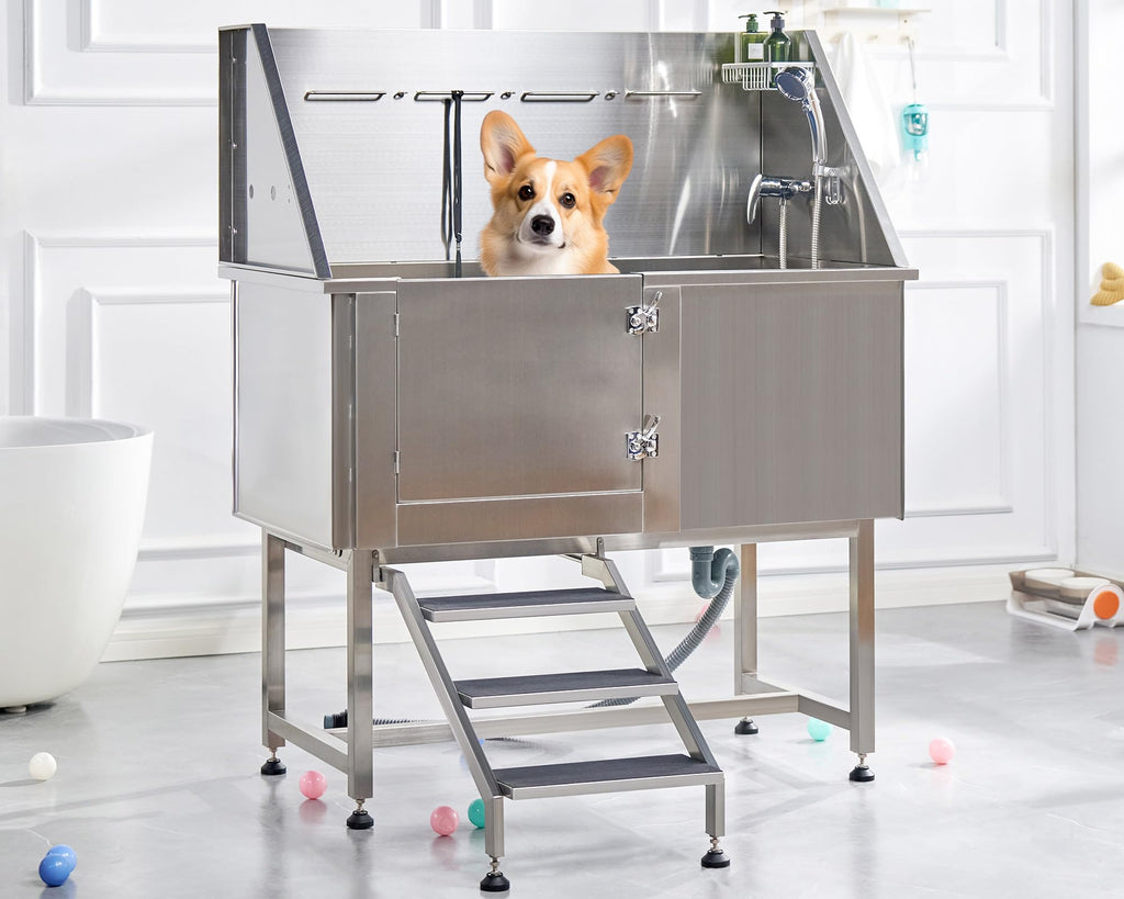 50" Stainless Steel Dog Washing Station I30545
