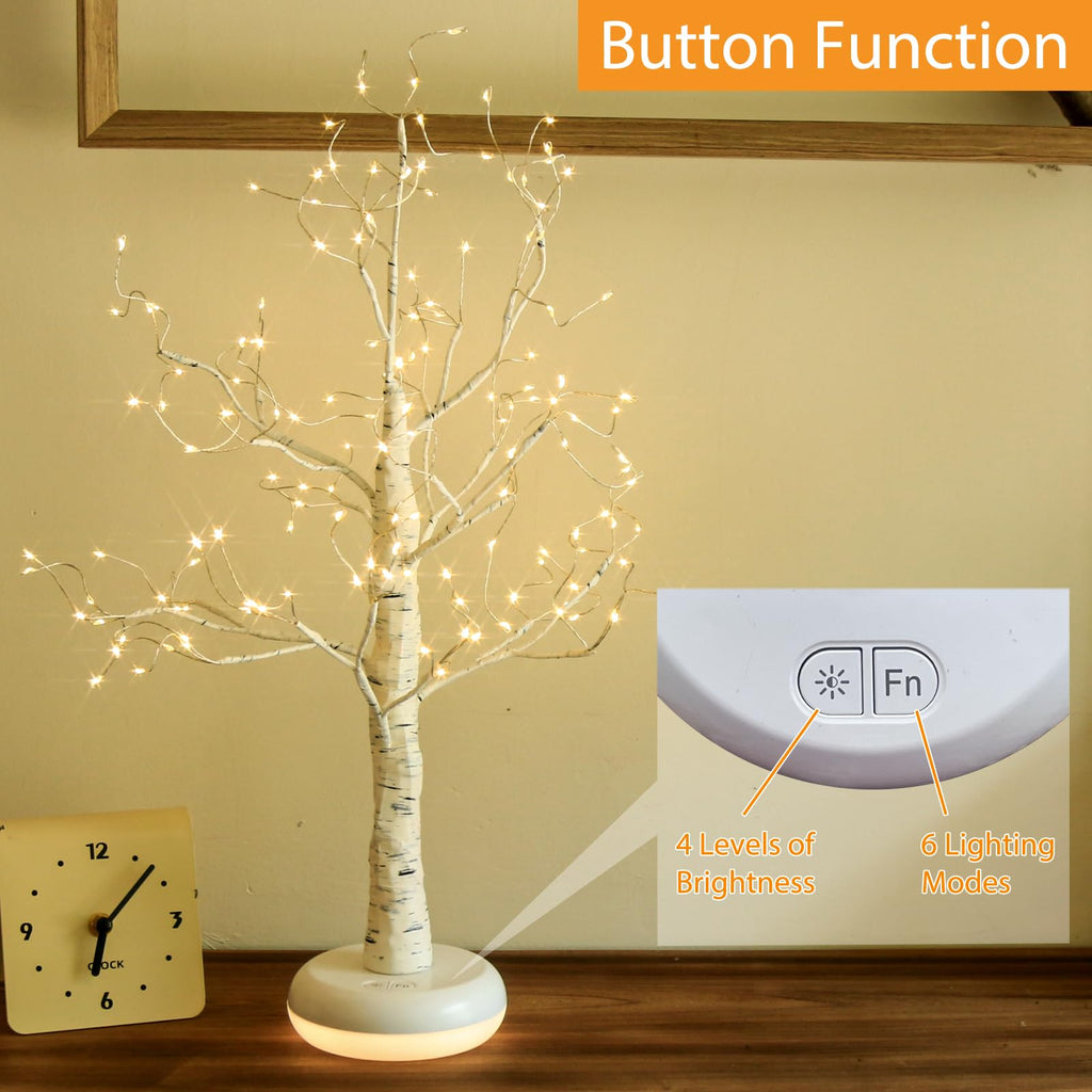 Birch Tree with Lights W875
