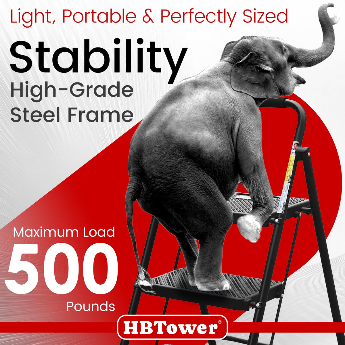 Folding Step Ladder with Anti-Slip Pedal J5411