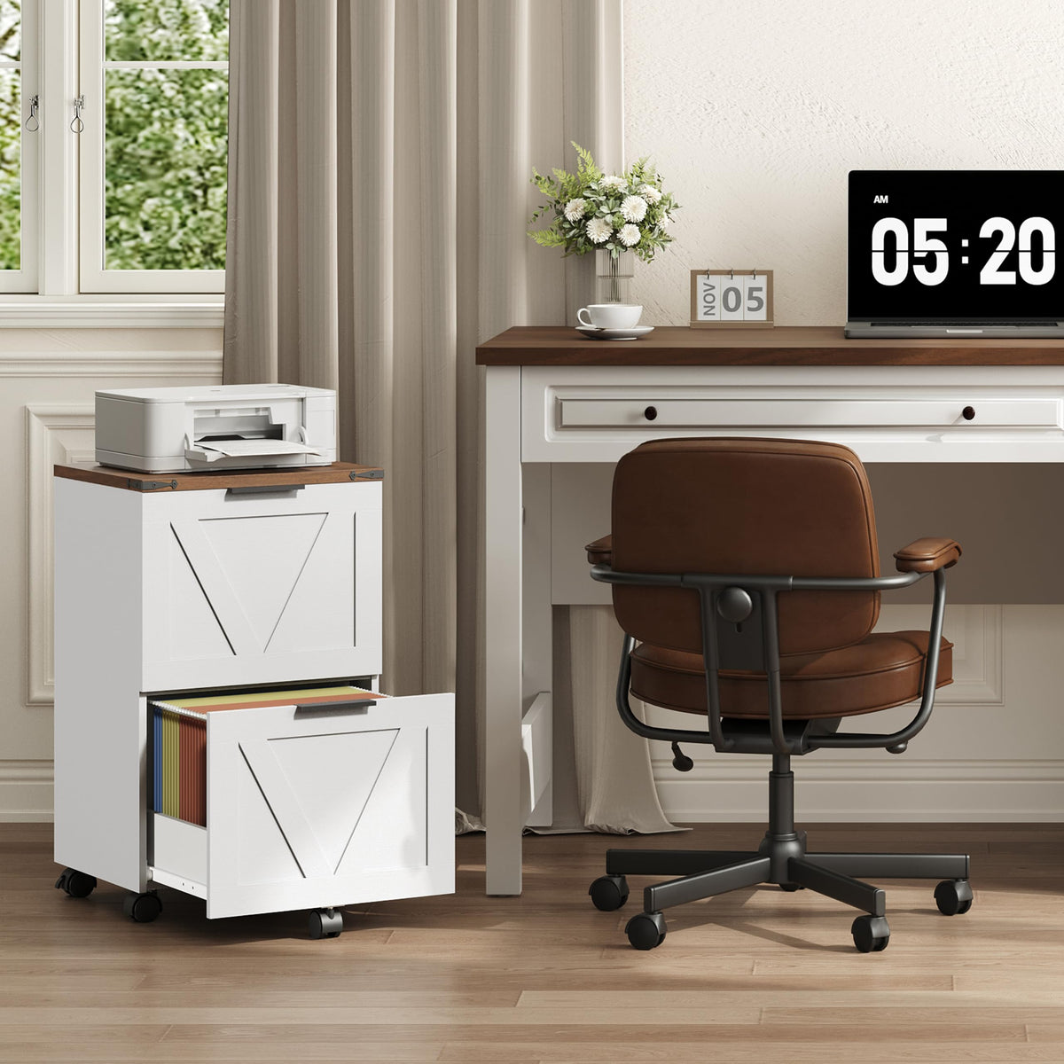 2 Drawers Rolling File Cabinet J4633