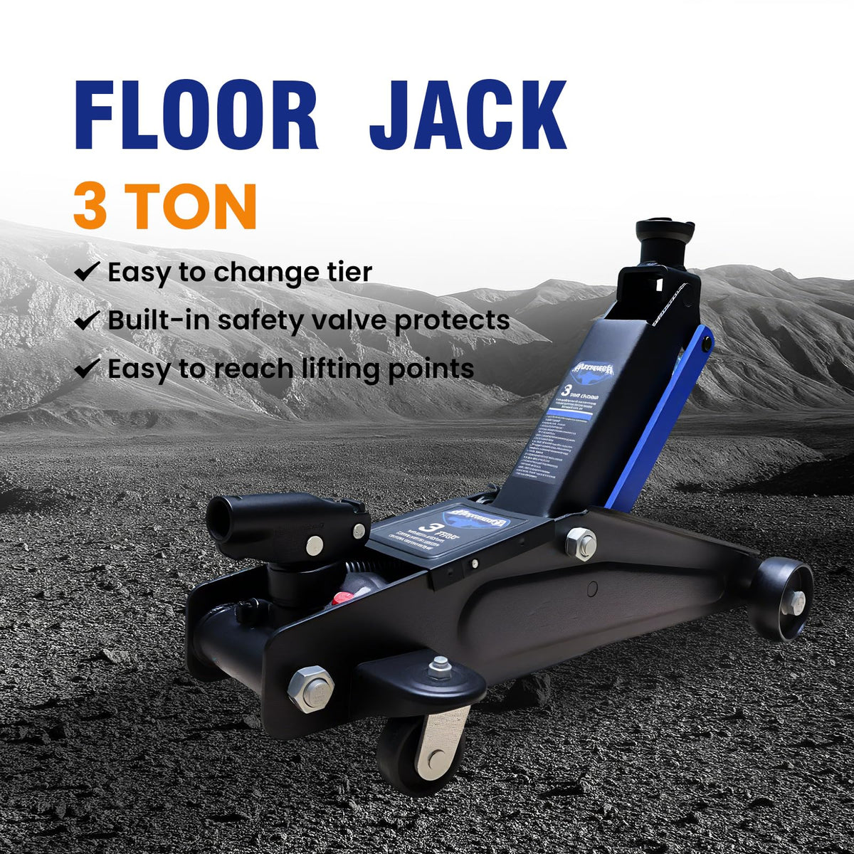 3 Ton Floor Jack with Wheels U6816