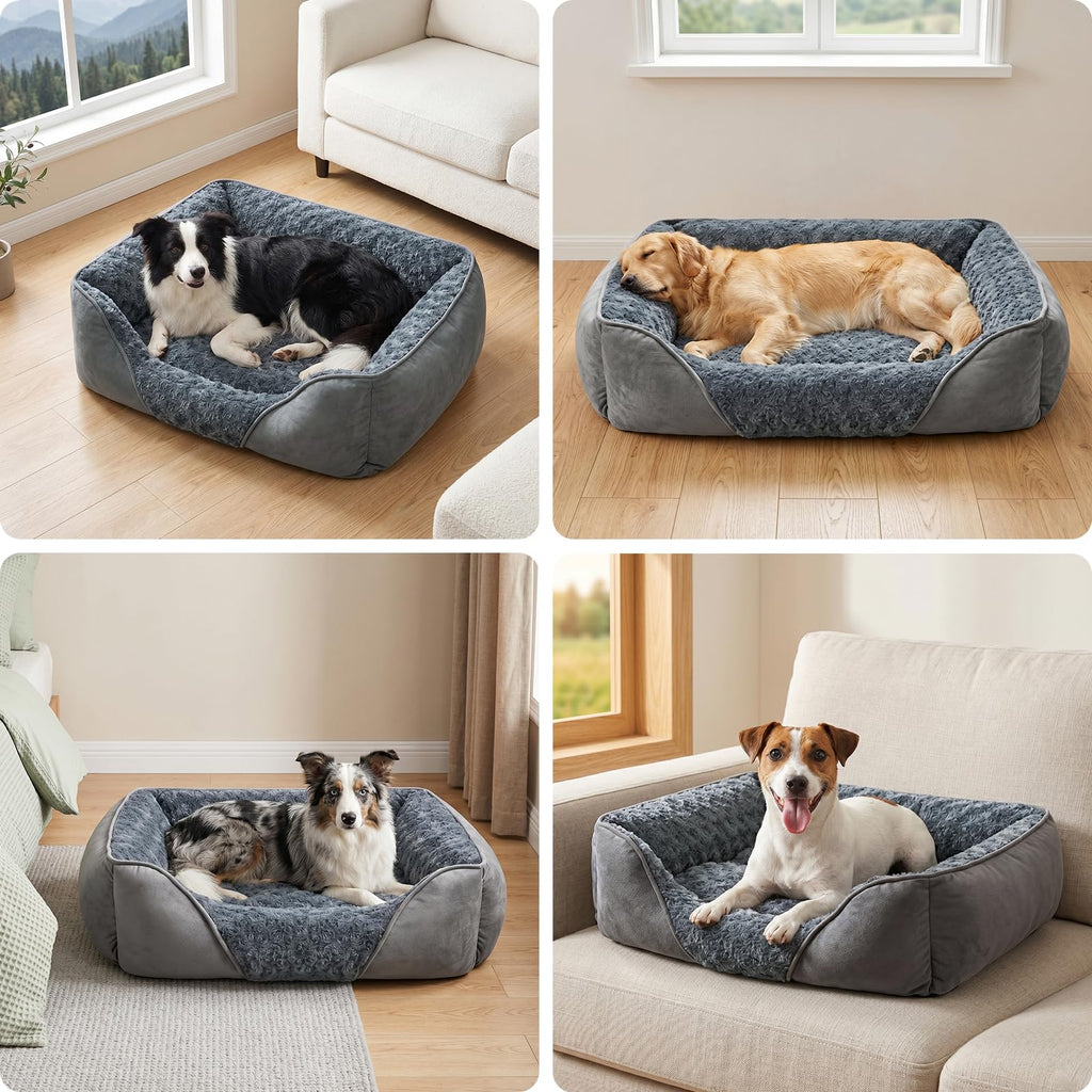 Washable Orthopedic Dog Bed with Anti-Slip Bottom D6016