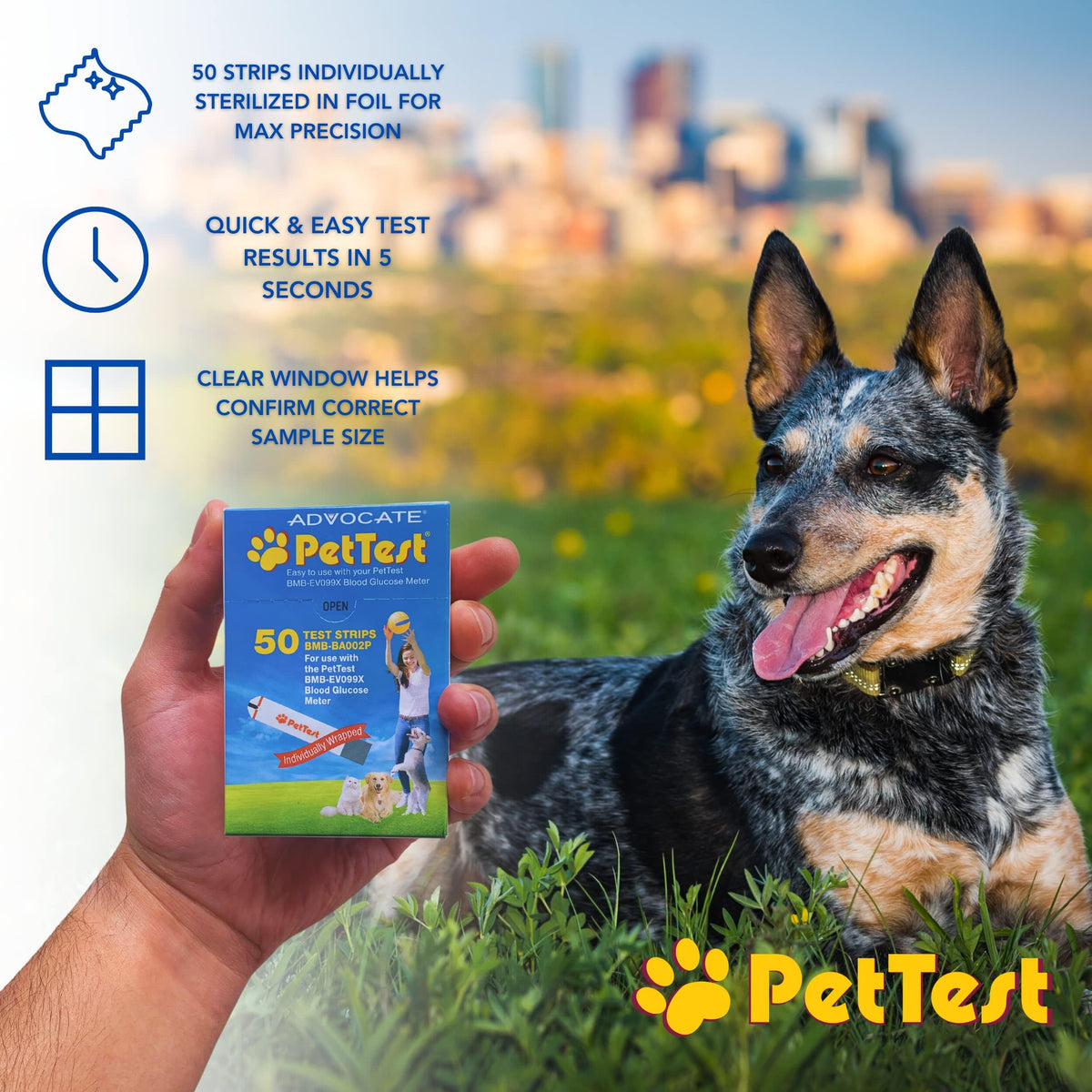 Blood Glucose 50 Test Strips for Dogs & Cats E7022
