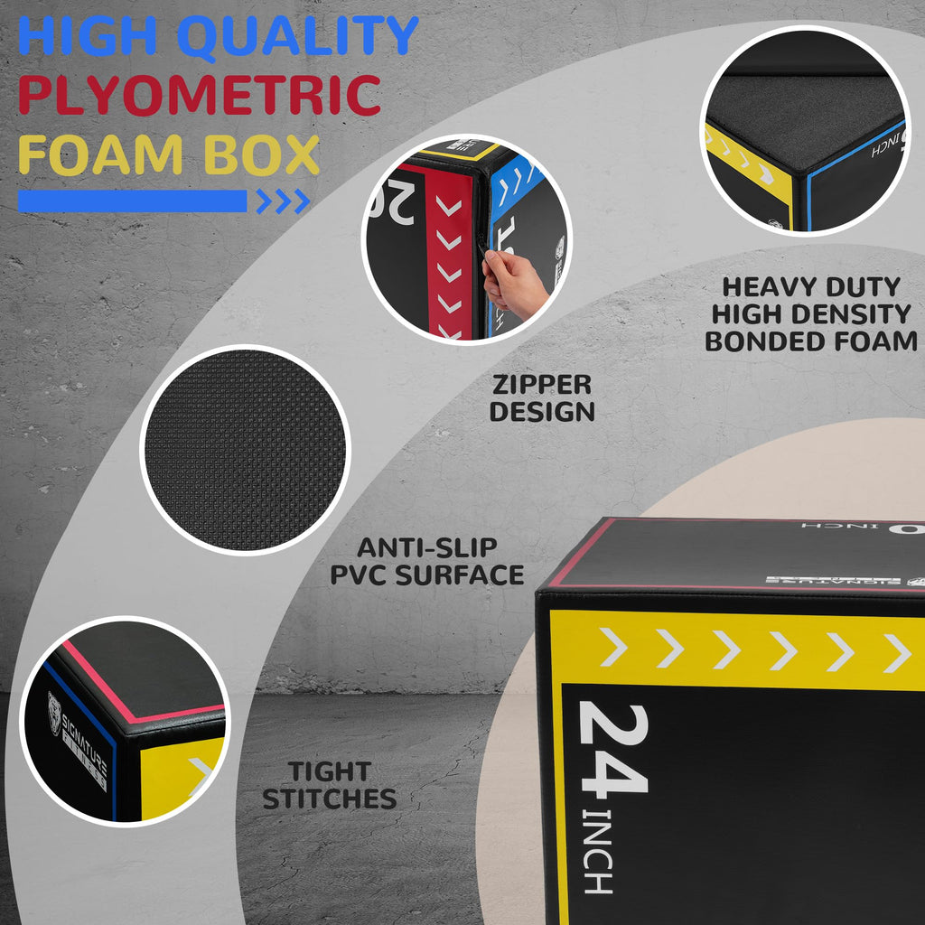3-in-1 Plyometric Box with Anti Slip Surface I2484