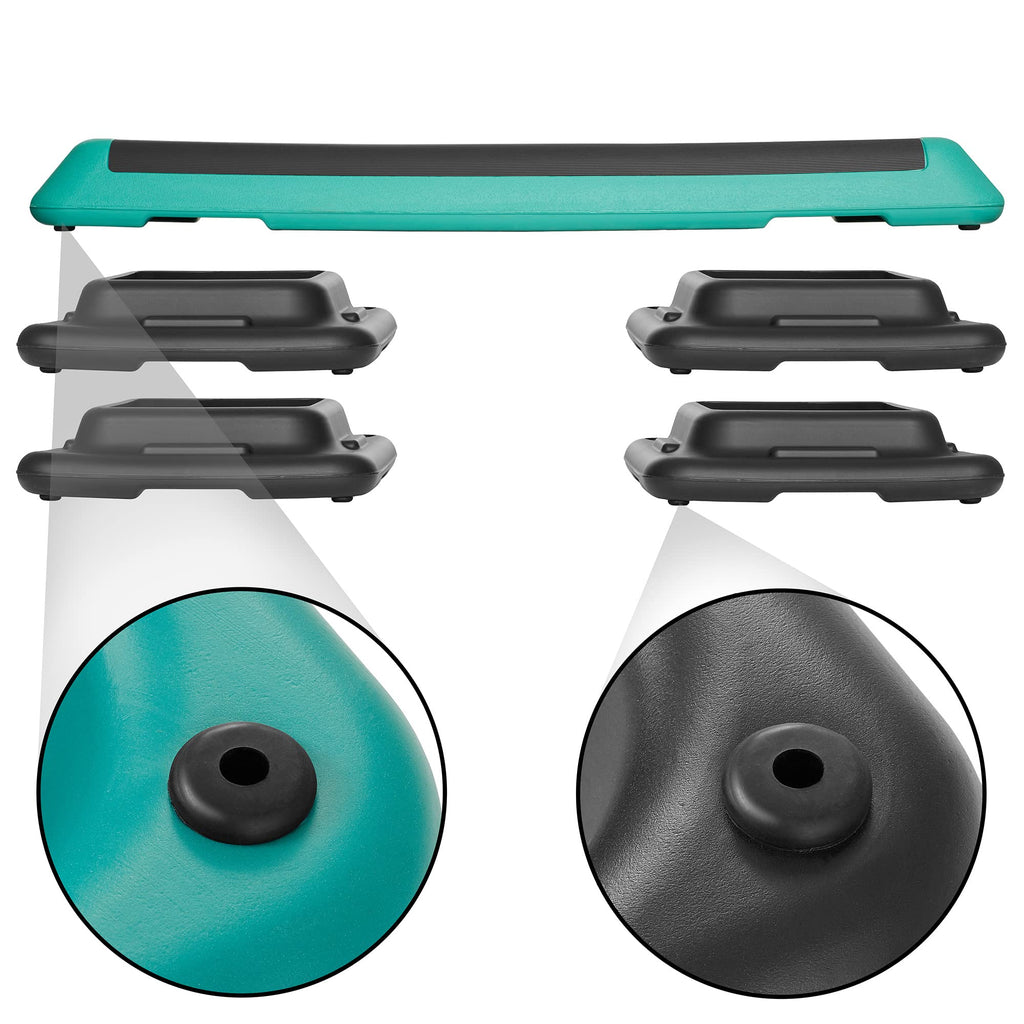 Adjustable Aerobic Exercise Step Platform with 4 Risers R675779