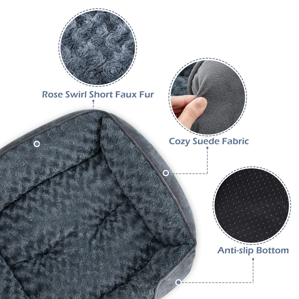 Washable Orthopedic Dog Bed with Anti-Slip Bottom D6016