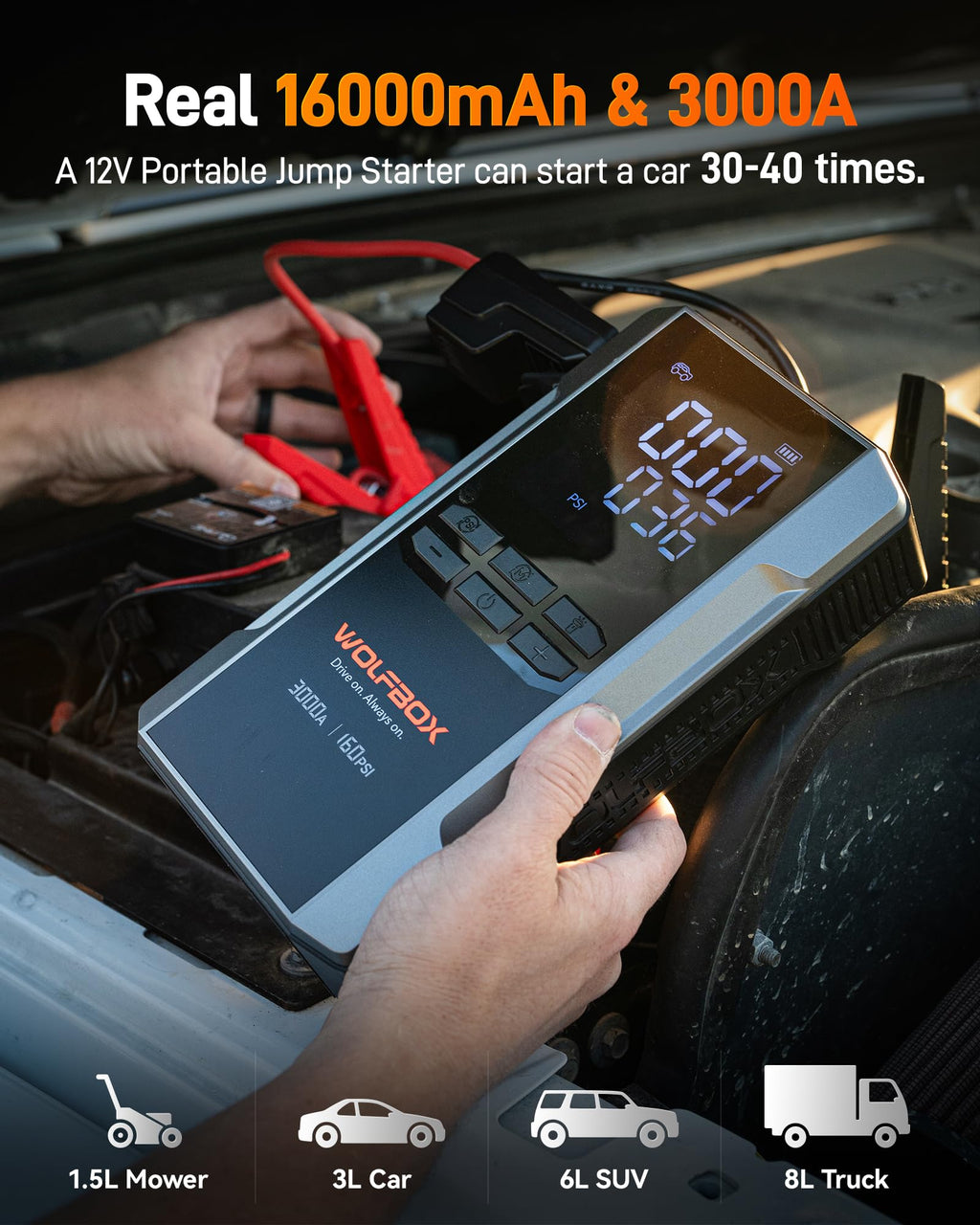 3000A Jump Starter with Air Compressor H272458