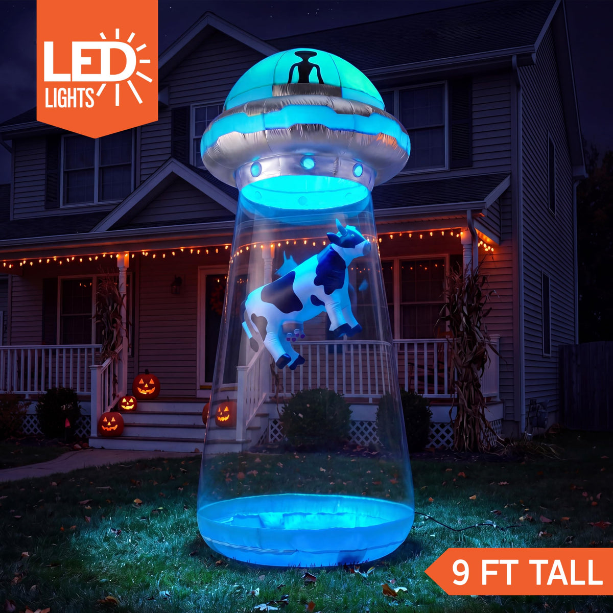 9 FT Tall Inflatable UFO Outdoor Decoration with LEDs R453