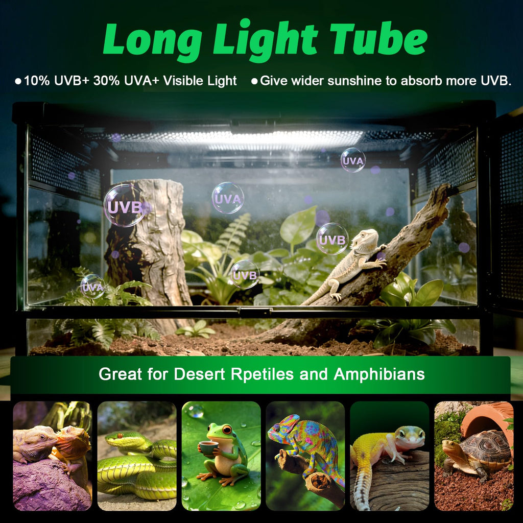 15W T8 UVB Reptile Light Fixture 18 Inch U663