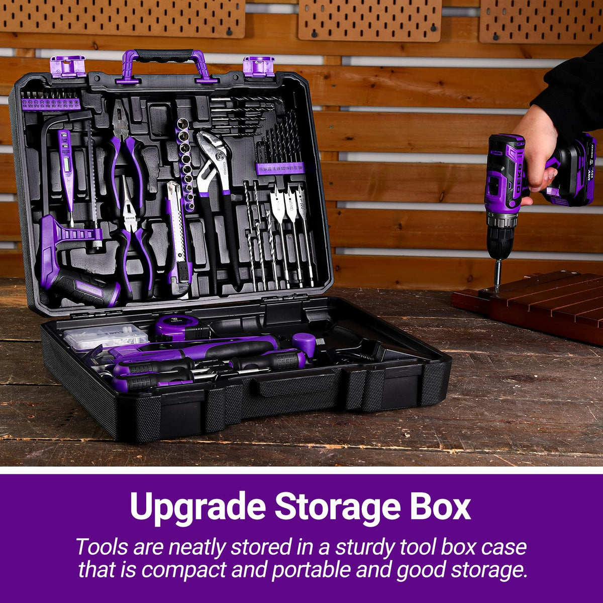 20V Cordless Power Drill Tool Kit Set with Battery E338776
