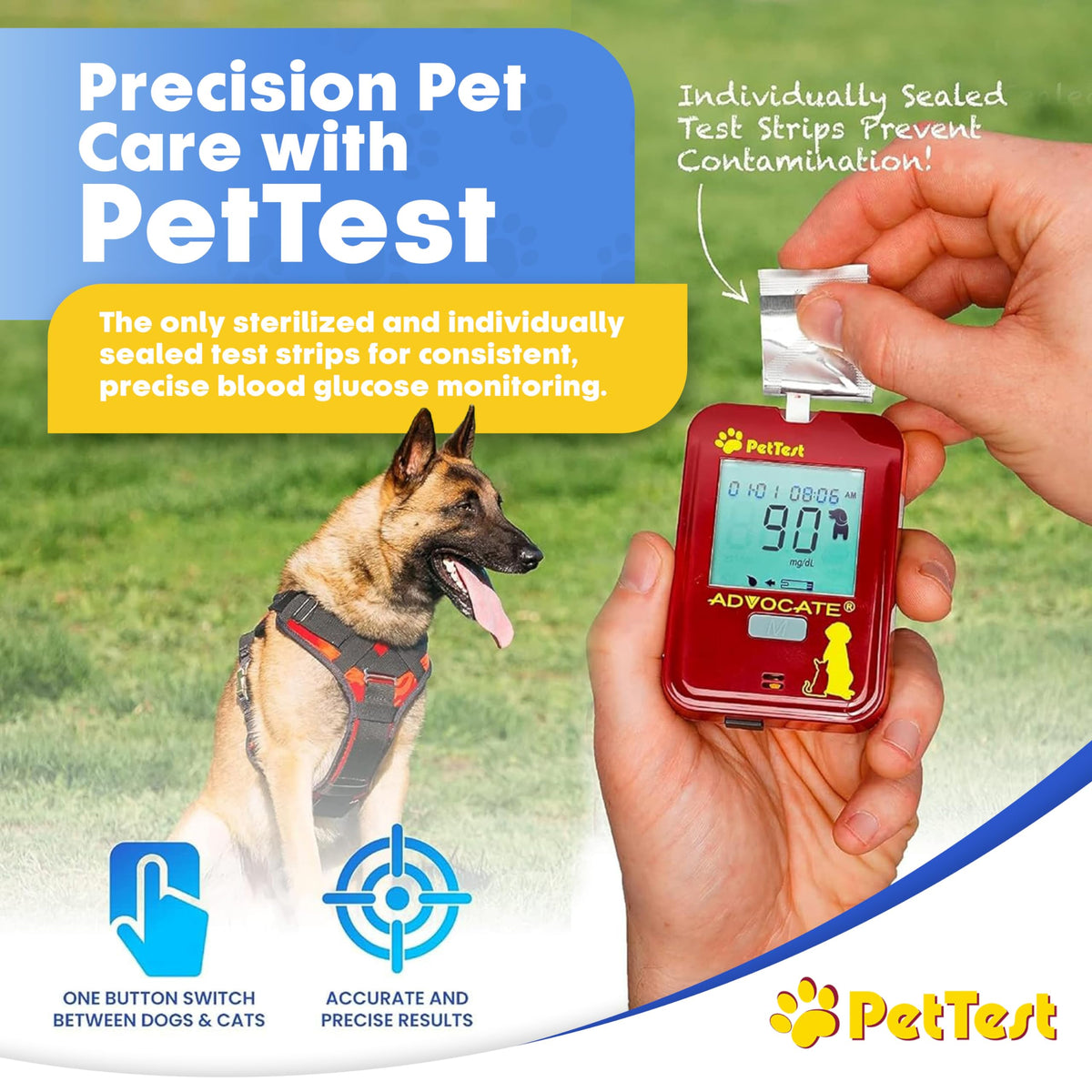 Blood Glucose 50 Test Strips for Dogs & Cats E7022