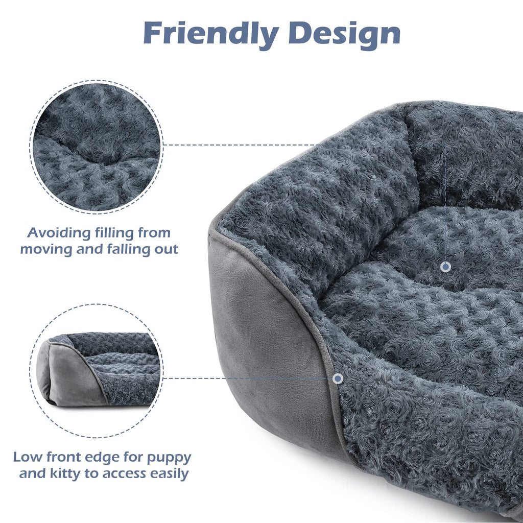 Washable Orthopedic Dog Bed with Anti-Slip Bottom D6016