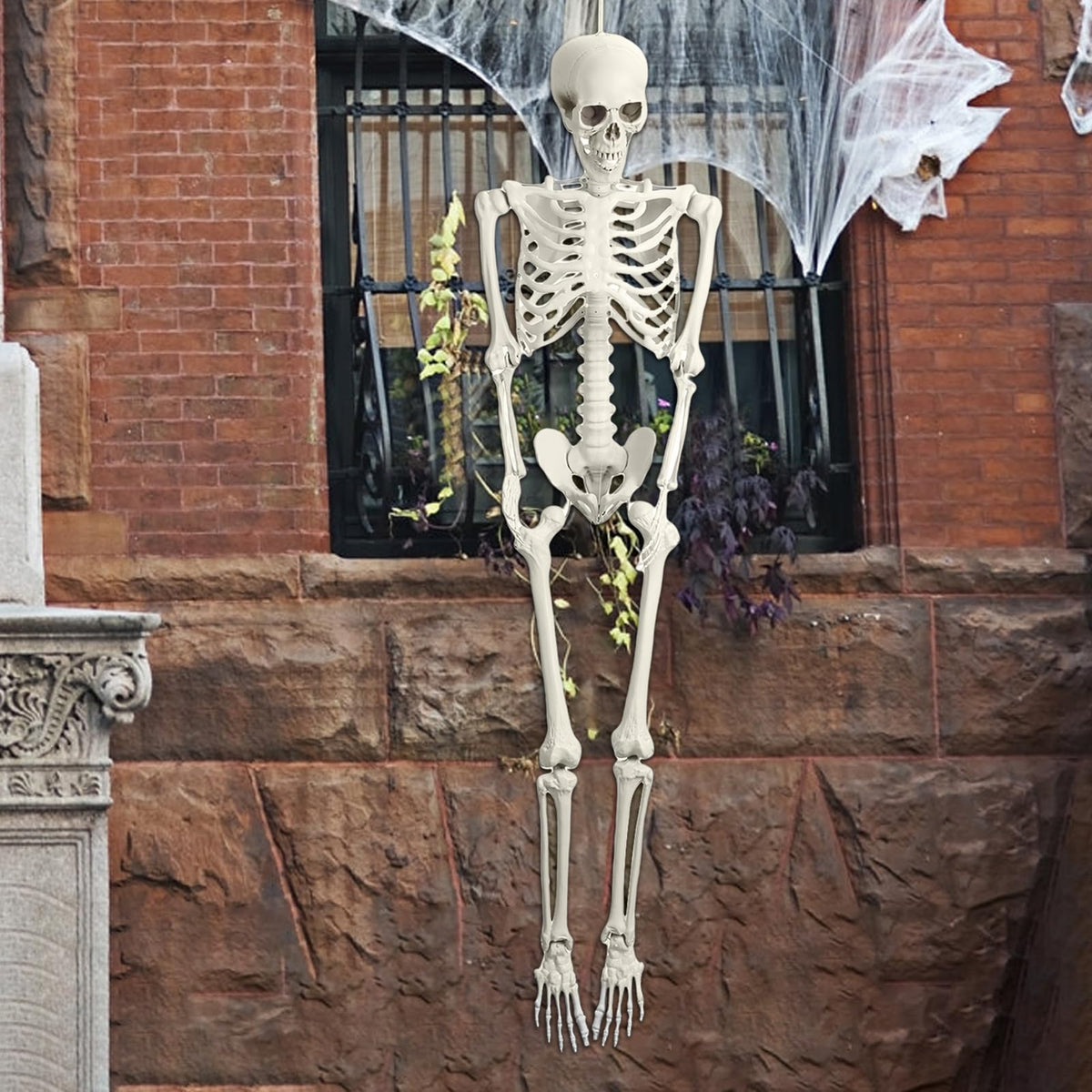 5.4FT Life Size Poseable Human Skeleton Prop Q56554
