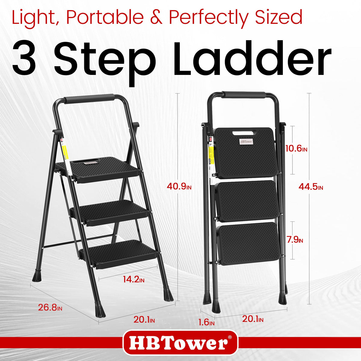 Folding Step Ladder with Anti-Slip Pedal J5411