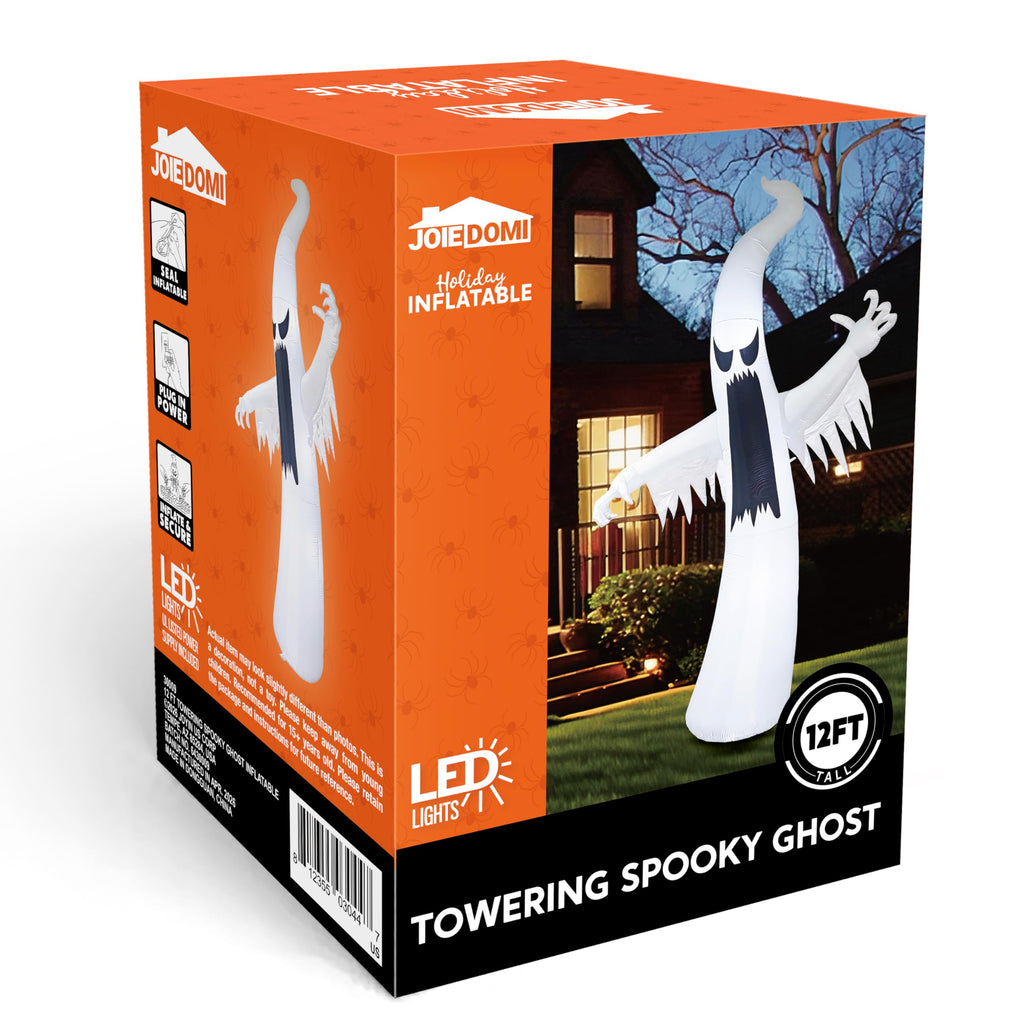 12 FT Inflatable Ghost Outdoor Decoration with LEDs B32486