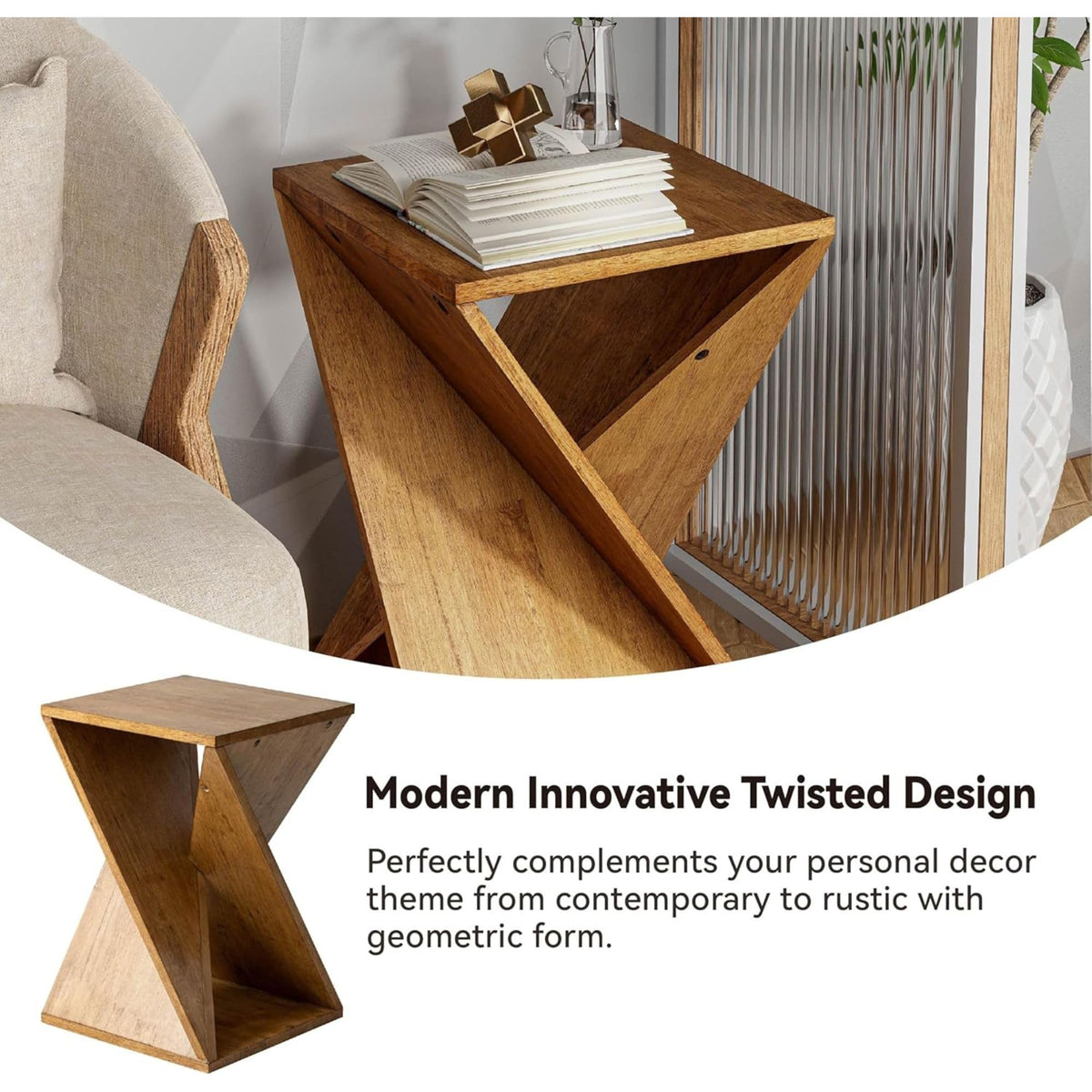 Rustic Farmhouse End Tables Set of 2 T9393