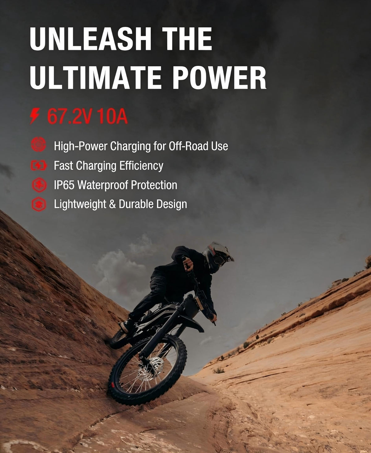 67.2V 10A Waterproof IP65 Lithium Battery Charger V87381
