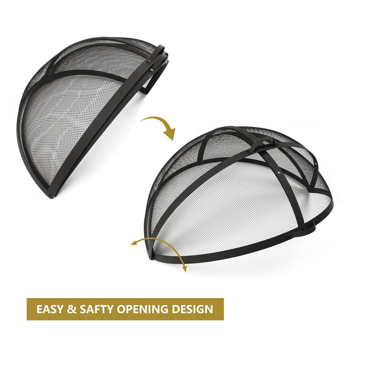 32" Round Fire Pit Spark Screen Cover with Door P519412