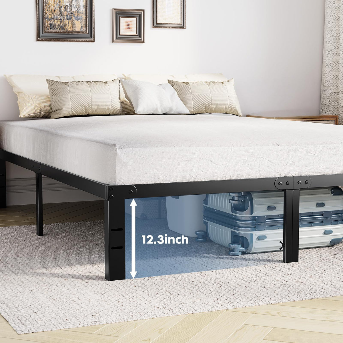 Queen Metal Slat Platform Bed Frame 14 Inch M518022